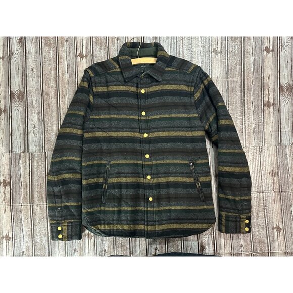 Rag & Bone Cooper Wool blend quilted striped Shirt Jacket NWT Size L NWT $595 - Picture 1 of 7